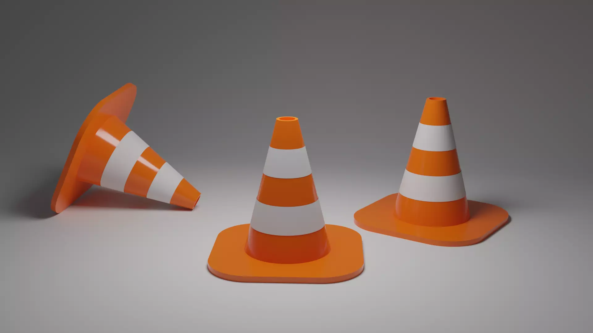 Cone Barricade Free low-poly 3D model