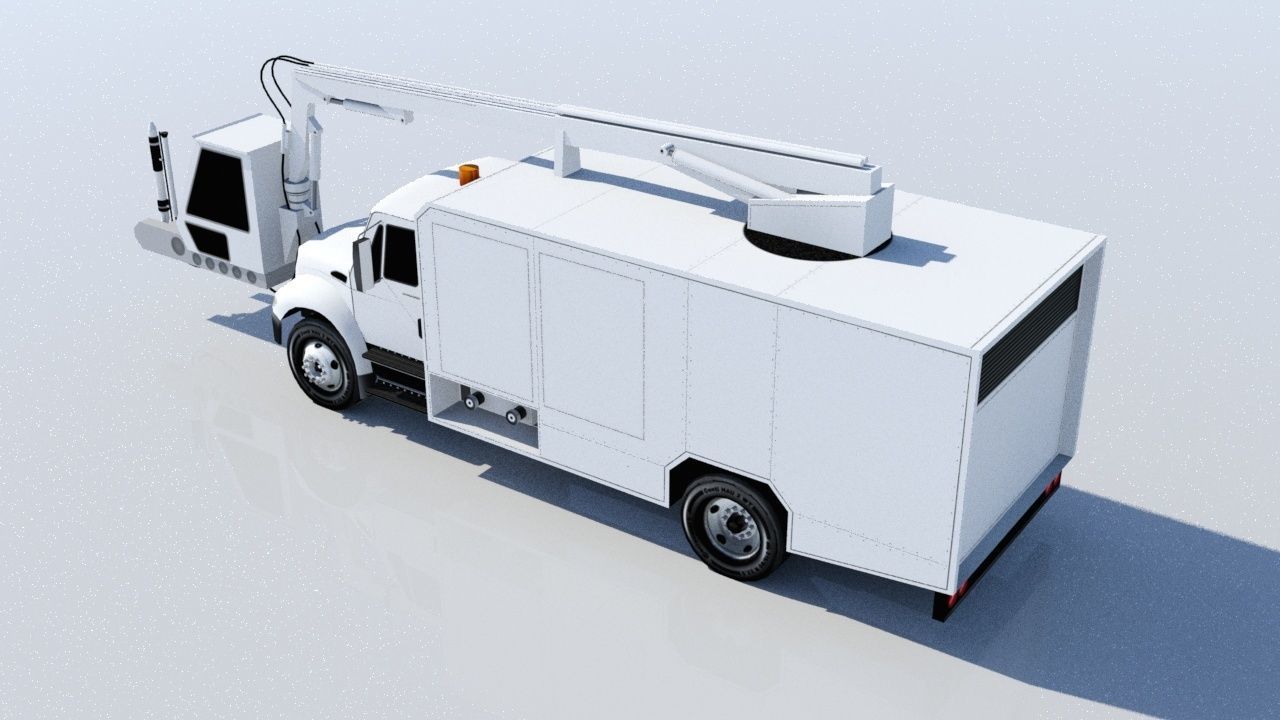 DAYSTAR DEICE TRUCK LOW POLY STATIC Low-poly 3D model_1