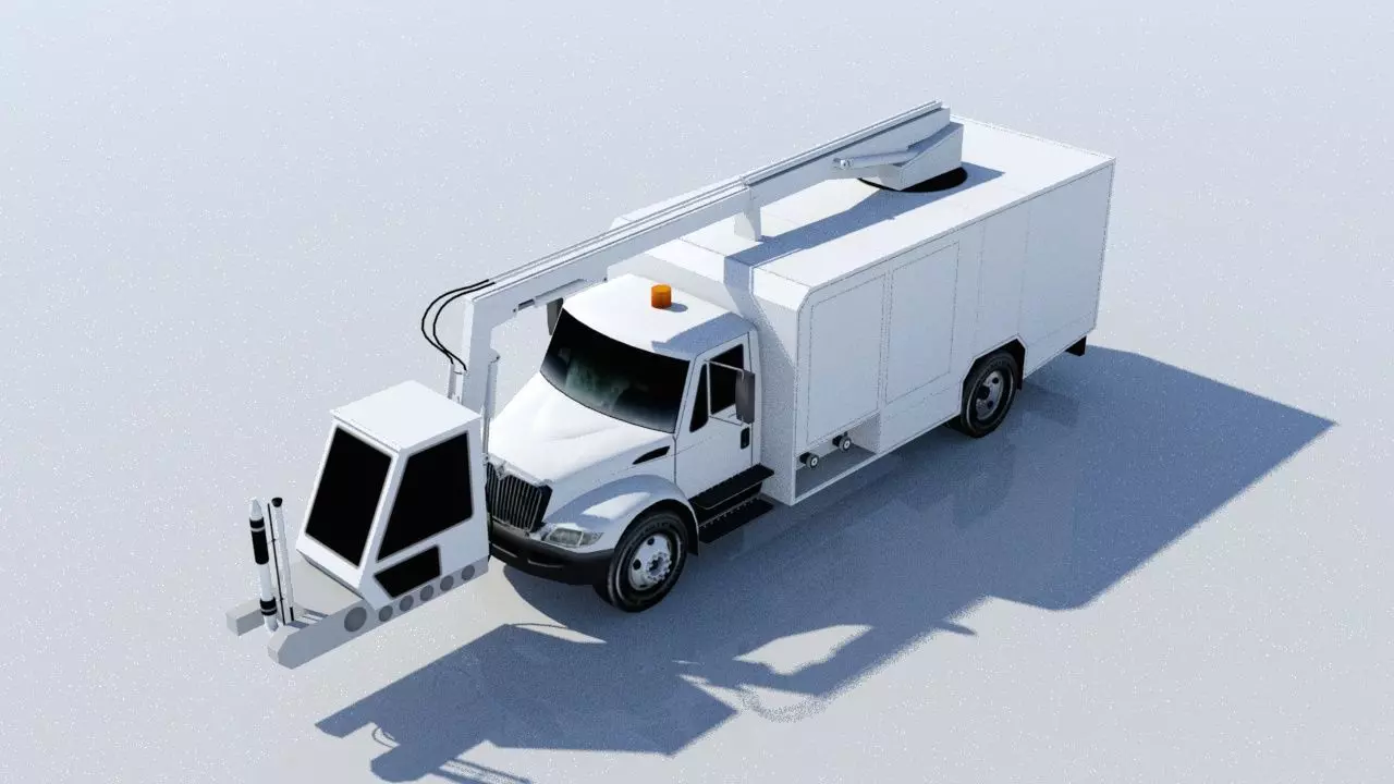 DAYSTAR DEICE TRUCK LOW POLY STATIC Low-poly 3D model_0