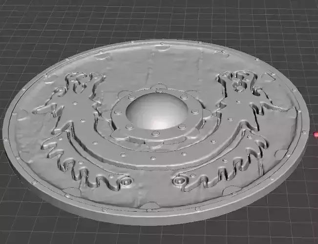 viking norse dragon boat shield 3D print model