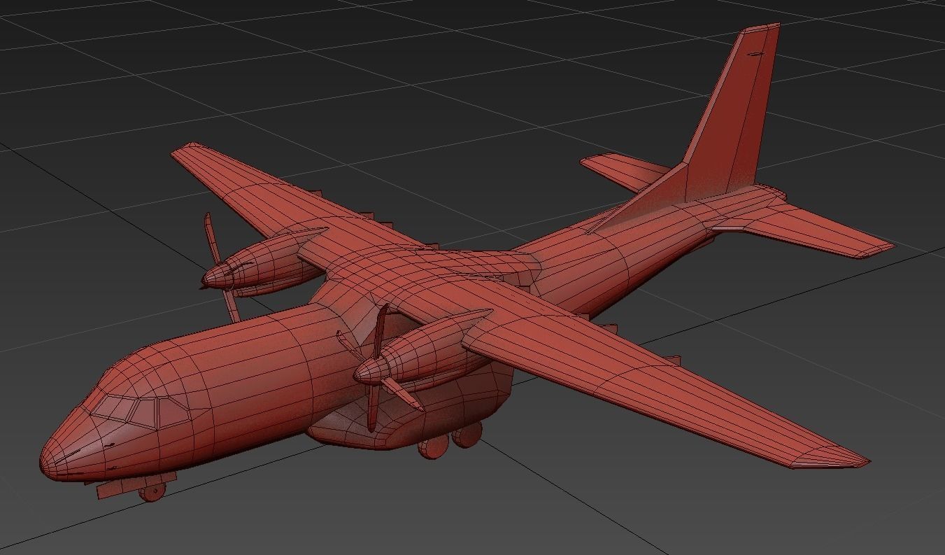 CASA CN235 Low Poly Static Aircraft Low-poly 3D model_5