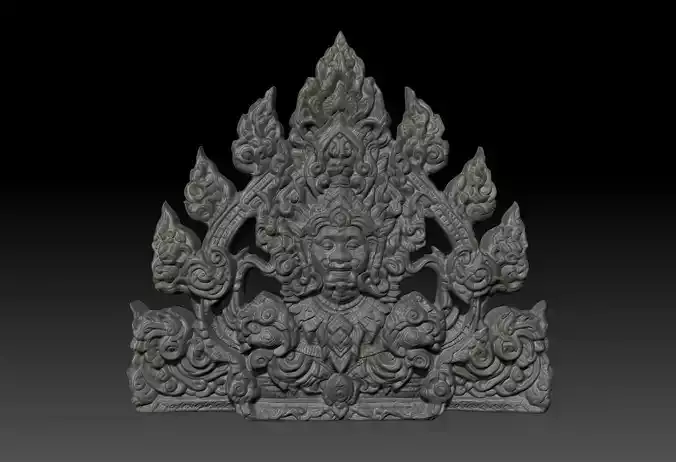 Thai Ornament Decor Bas Relied 12 - 231006 3D print model