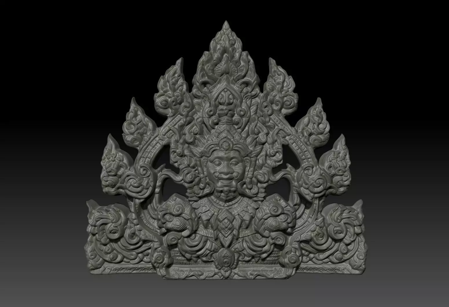 Thai Ornament Decor Bas Relied 12 - 231006 3D print model_0
