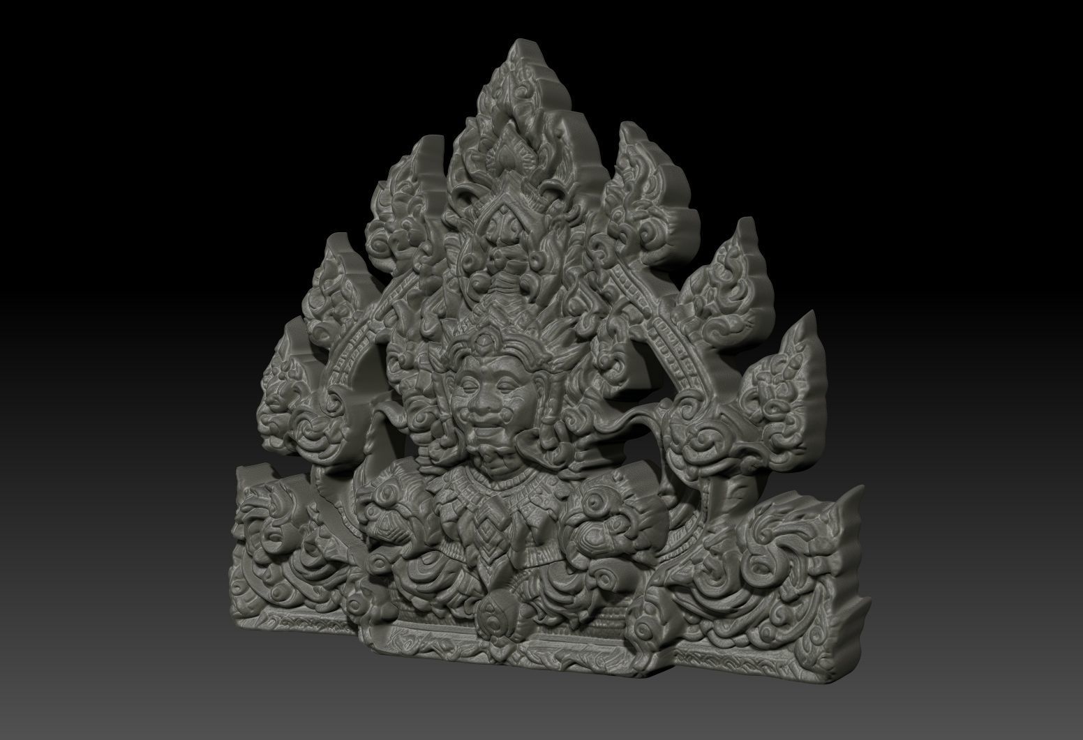 Thai Ornament Decor Bas Relied 12 - 231006 3D print model_2