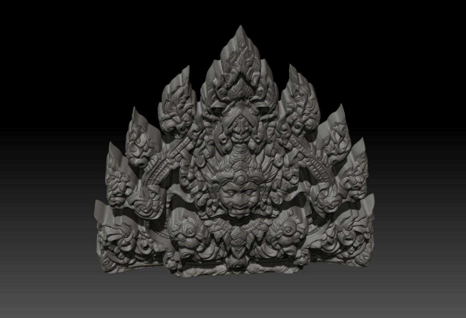 Thai Ornament Decor Bas Relied 12 - 231006 3D print model_4
