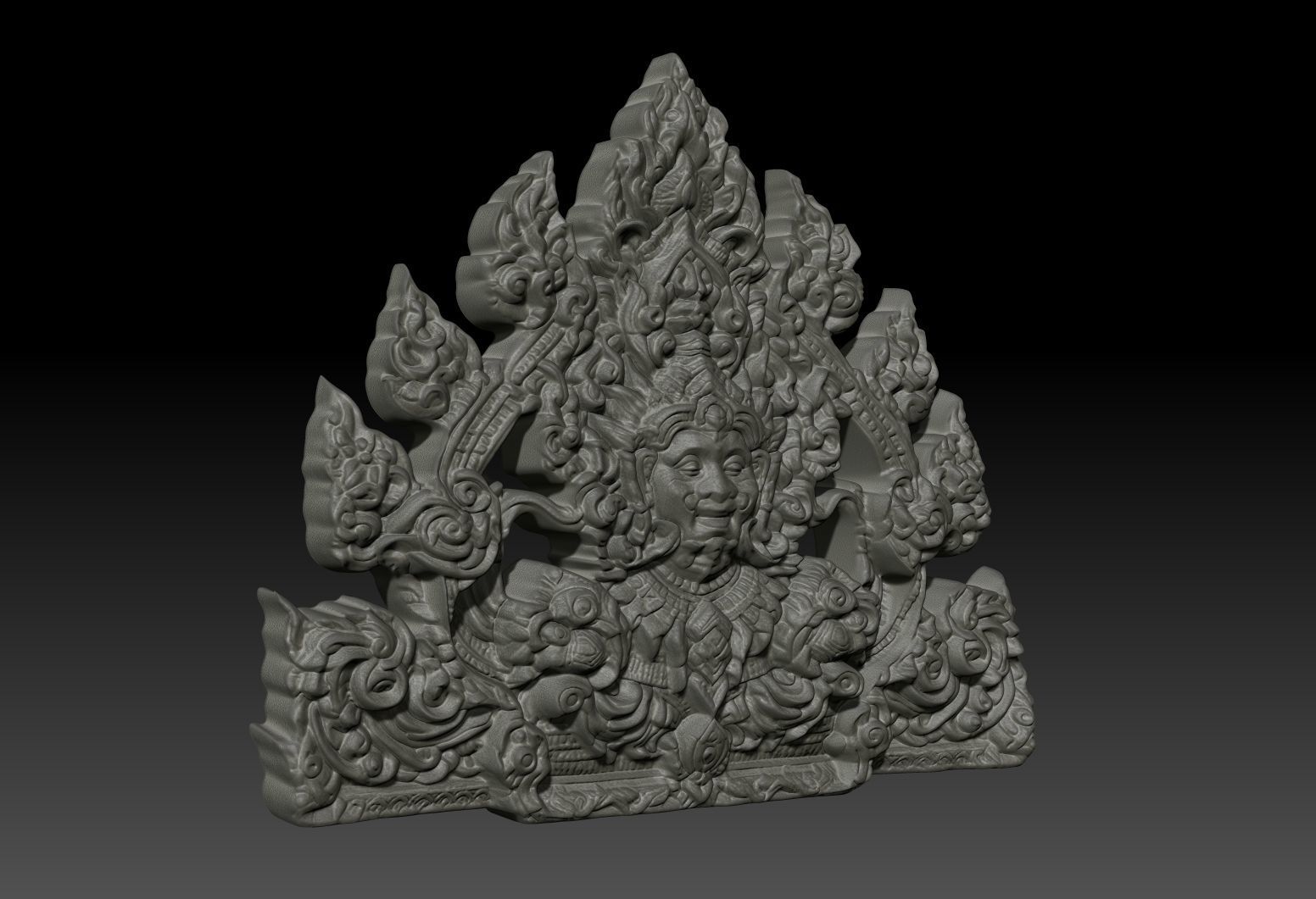 Thai Ornament Decor Bas Relied 12 - 231006 3D print model_1