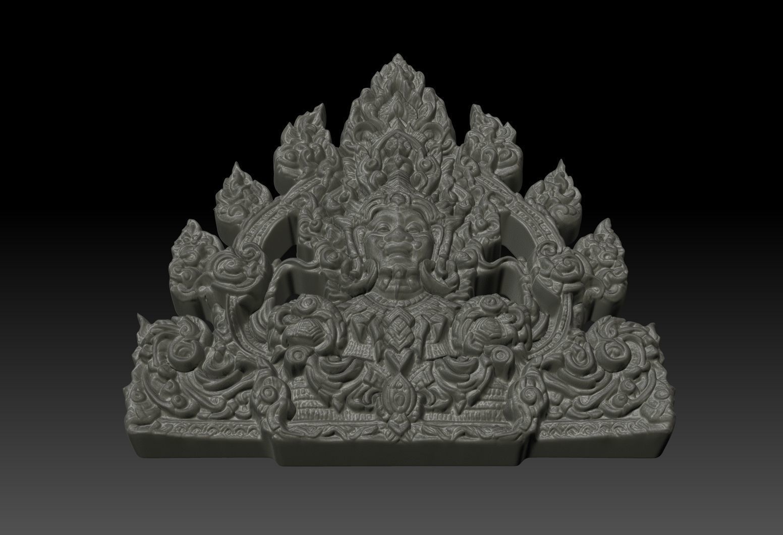 Thai Ornament Decor Bas Relied 12 - 231006 3D print model_3
