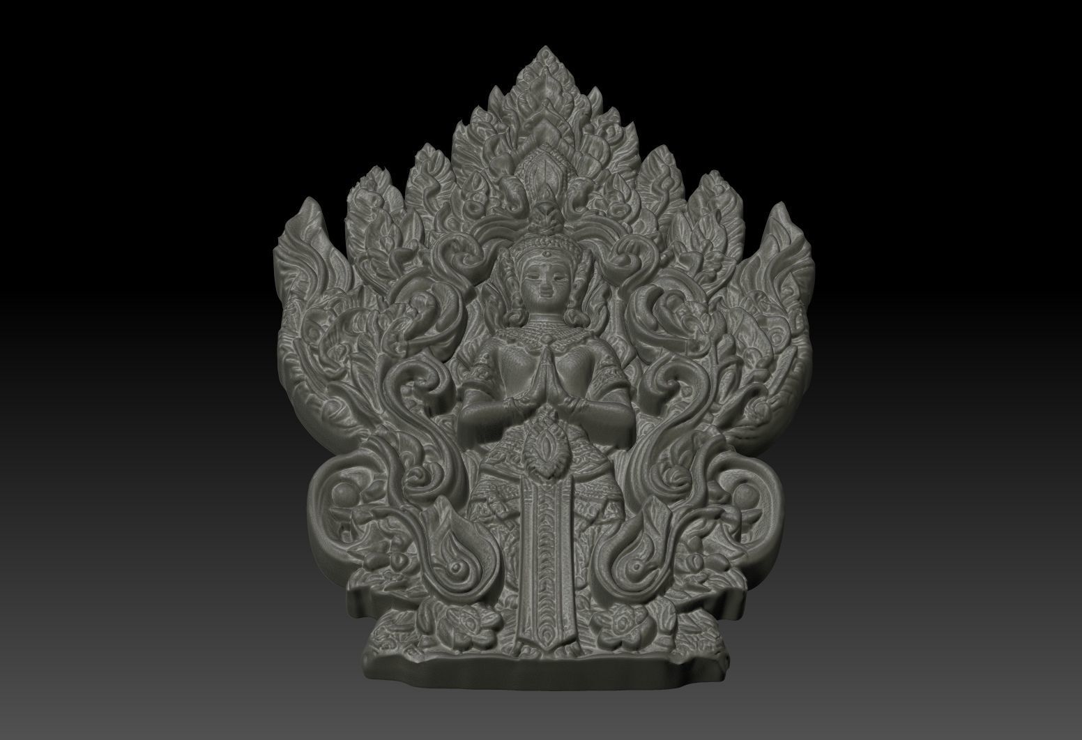 Thai Ornament Decor Bas Relied 11 - 231006 3D print model_3