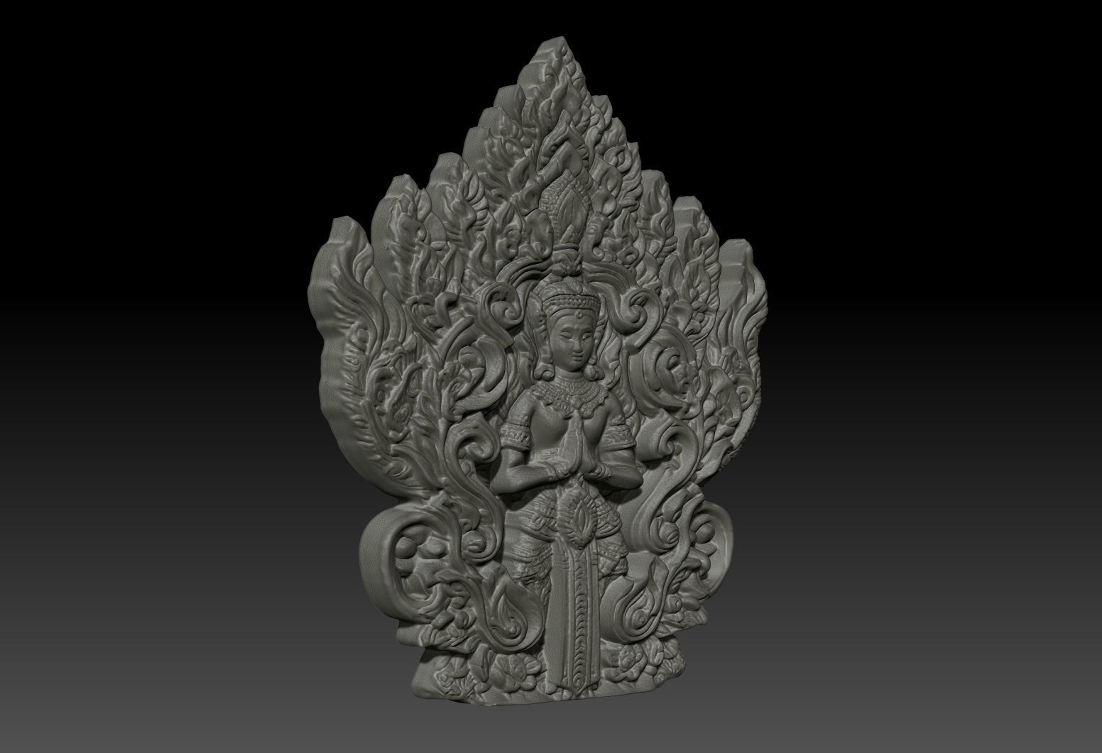 Thai Ornament Decor Bas Relied 11 - 231006 3D print model_1