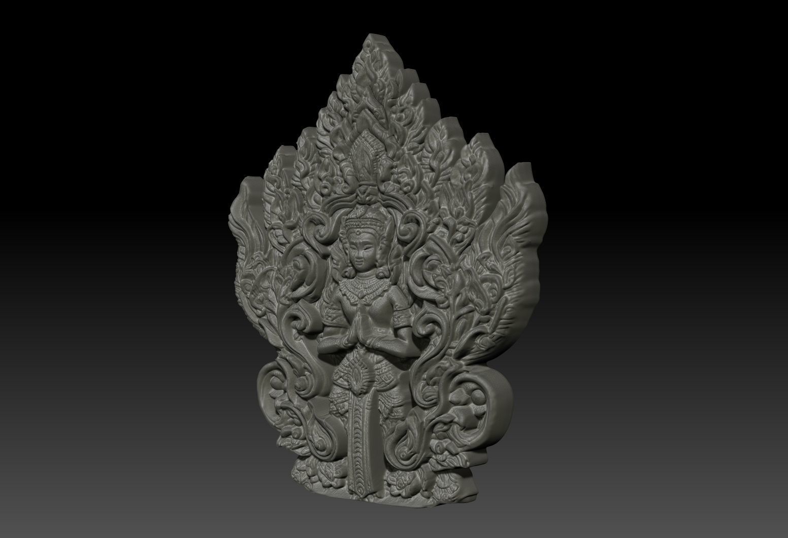 Thai Ornament Decor Bas Relied 11 - 231006 3D print model_2