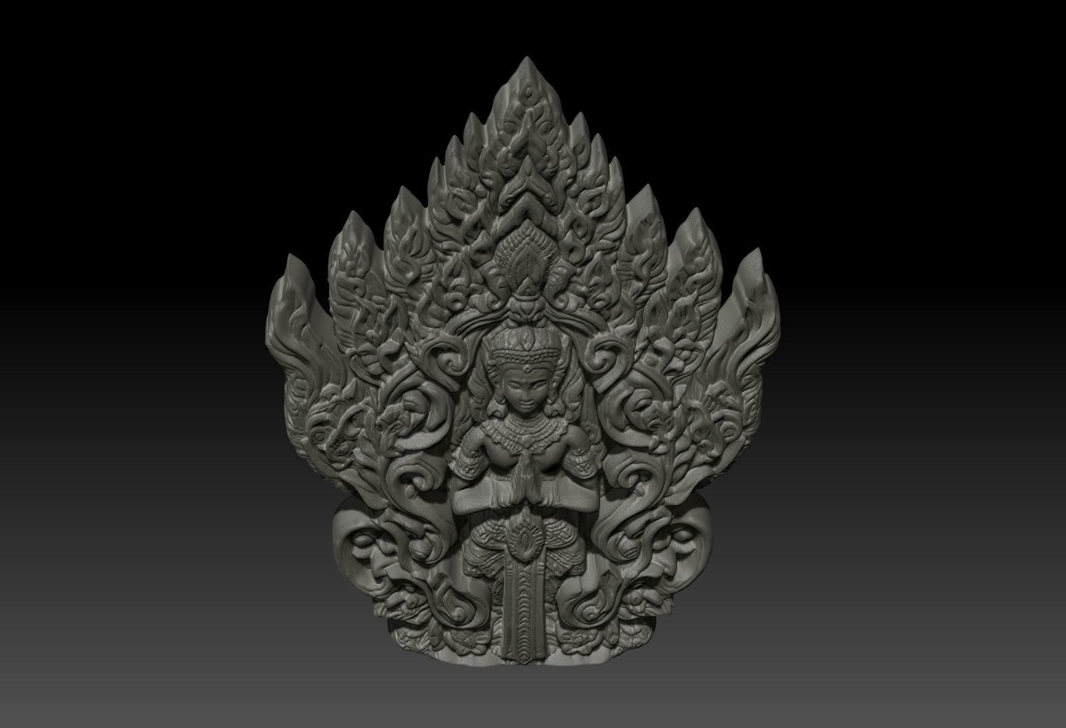 Thai Ornament Decor Bas Relied 11 - 231006 3D print model_4