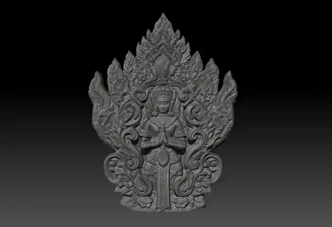 Thai Ornament Decor Bas Relied 11 - 231006 3D print model