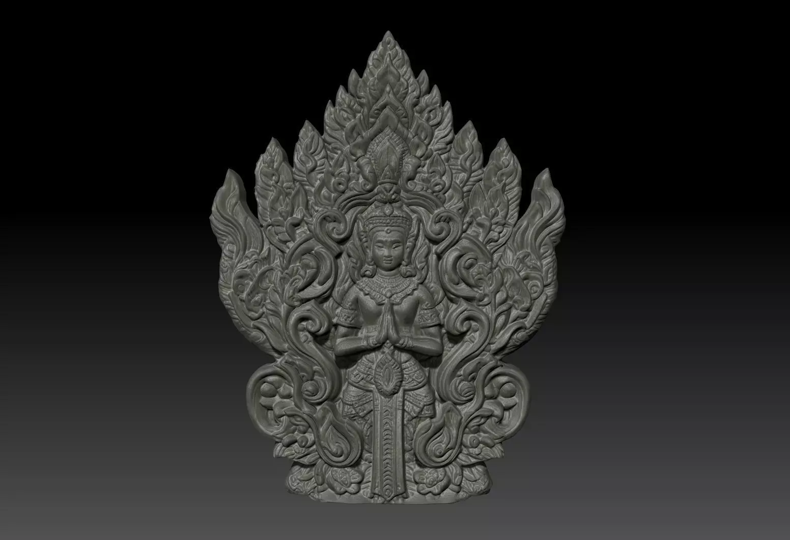 Thai Ornament Decor Bas Relied 11 - 231006 3D print model_0