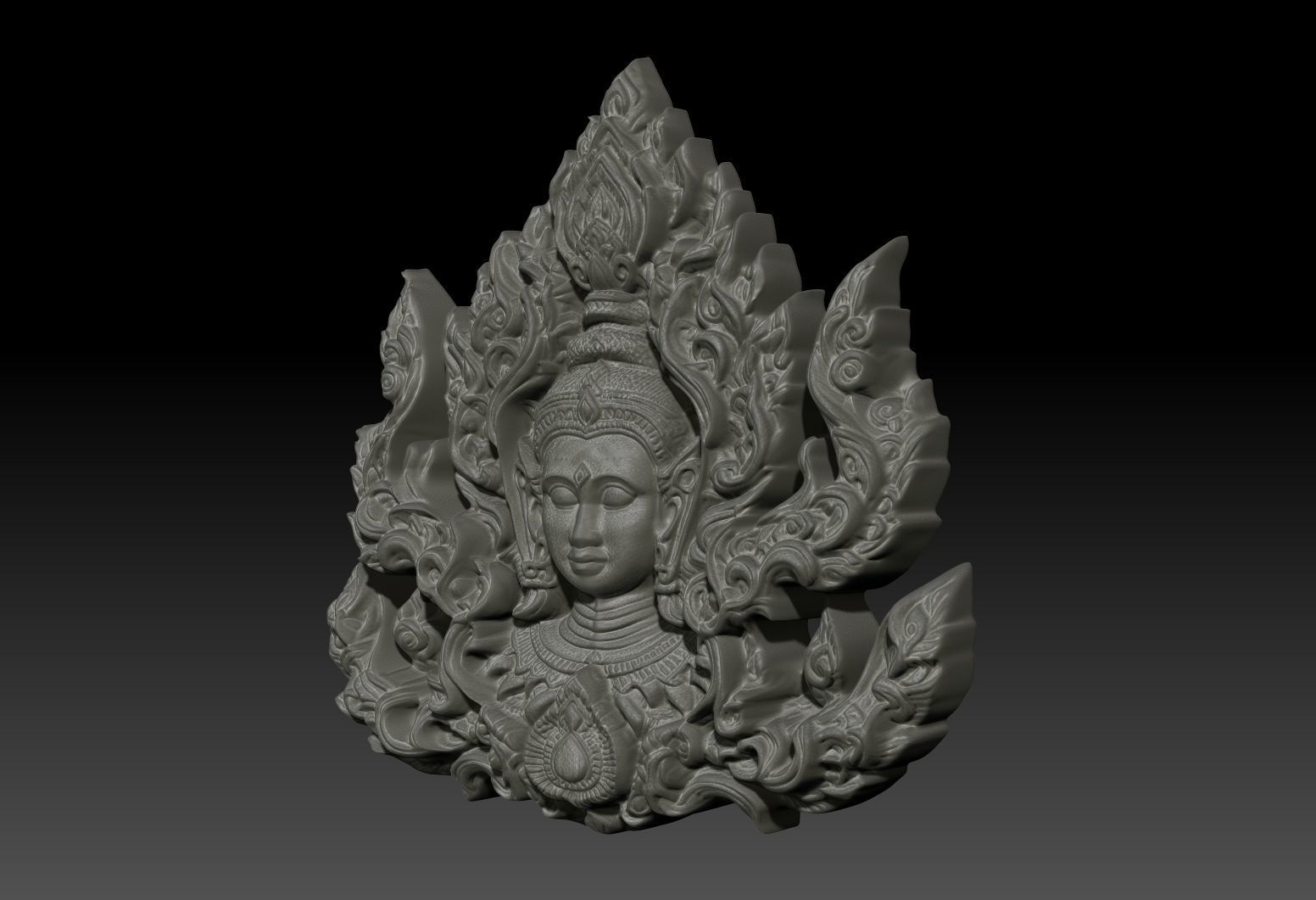 Thai Ornament Decor Bas Relied 10 - 231006 3D print model_2
