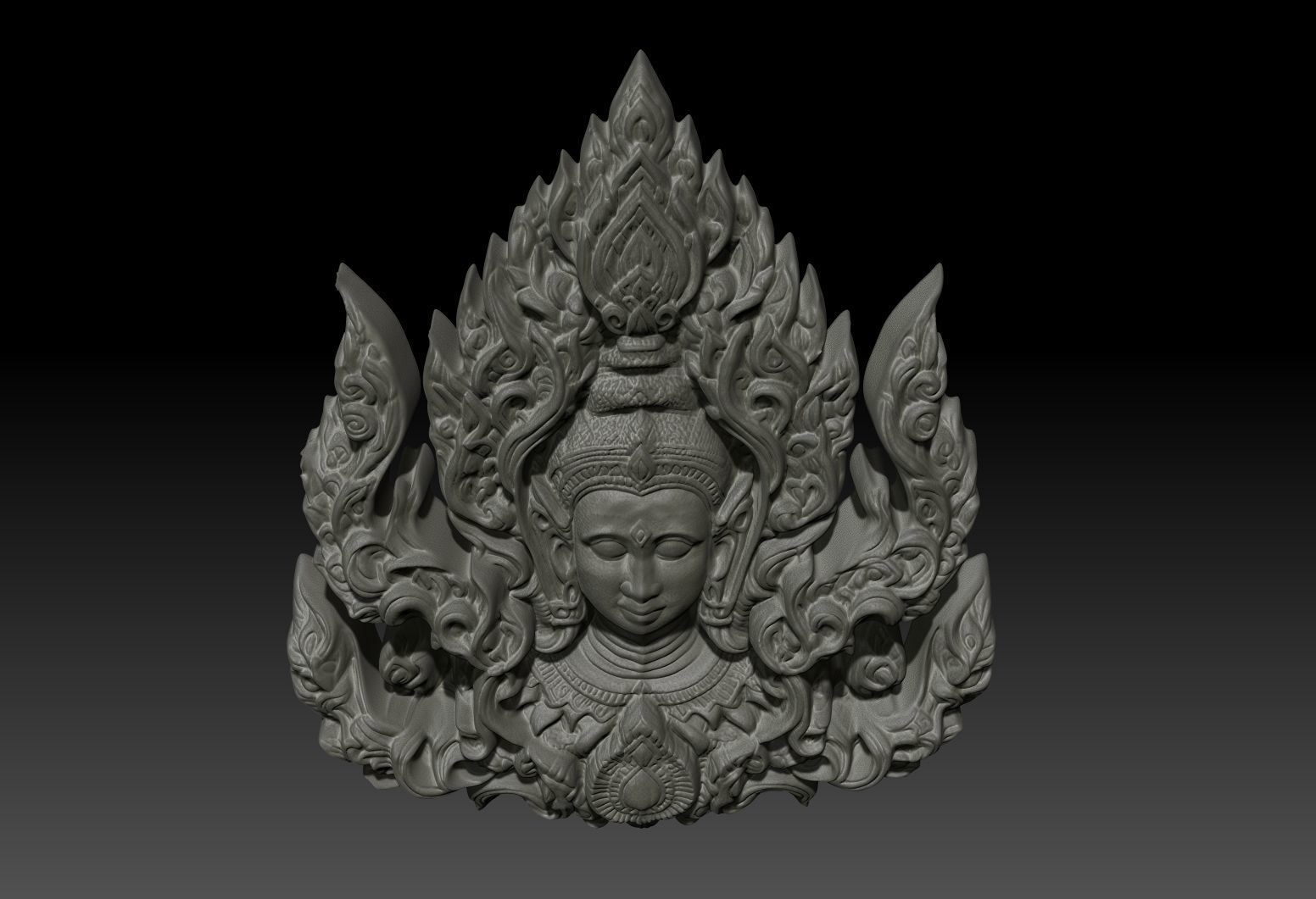 Thai Ornament Decor Bas Relied 10 - 231006 3D print model_4