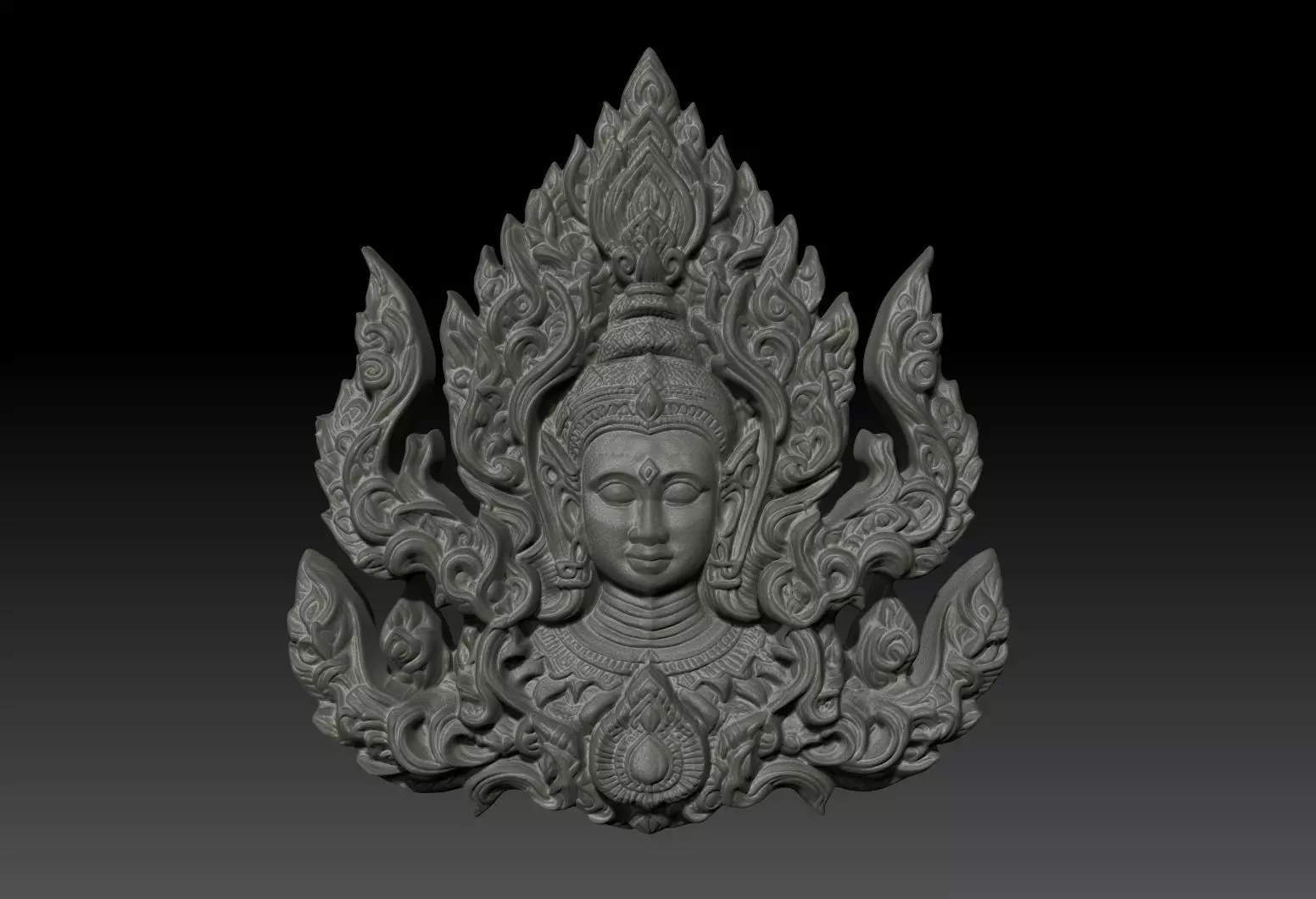 Thai Ornament Decor Bas Relied 10 - 231006 3D print model_0