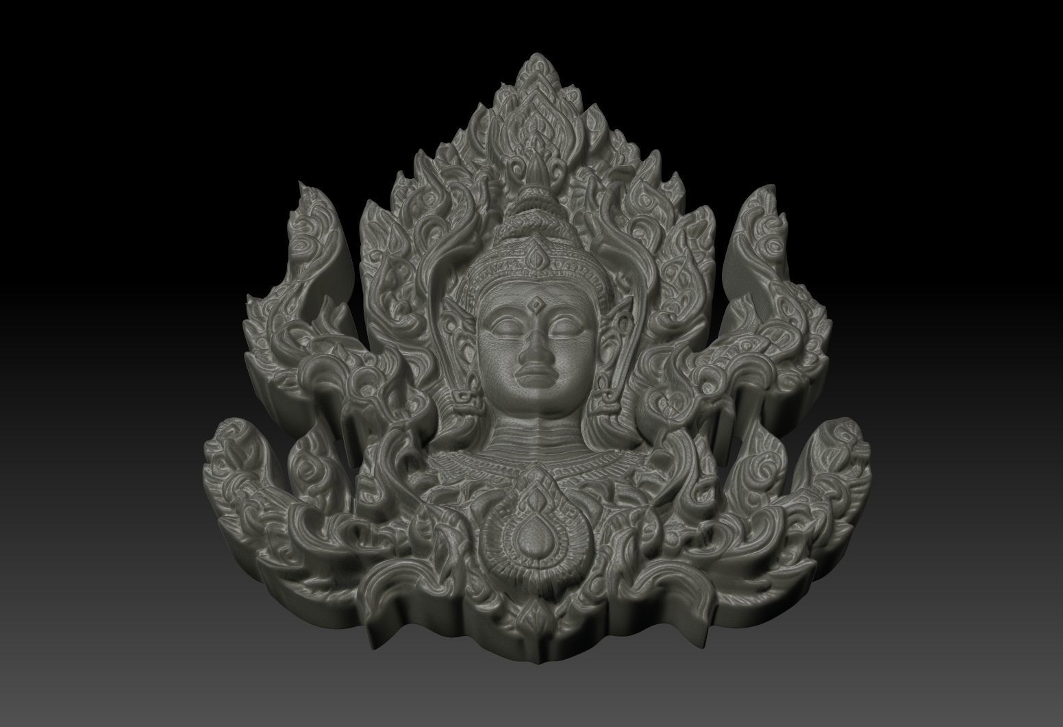 Thai Ornament Decor Bas Relied 10 - 231006 3D print model_3