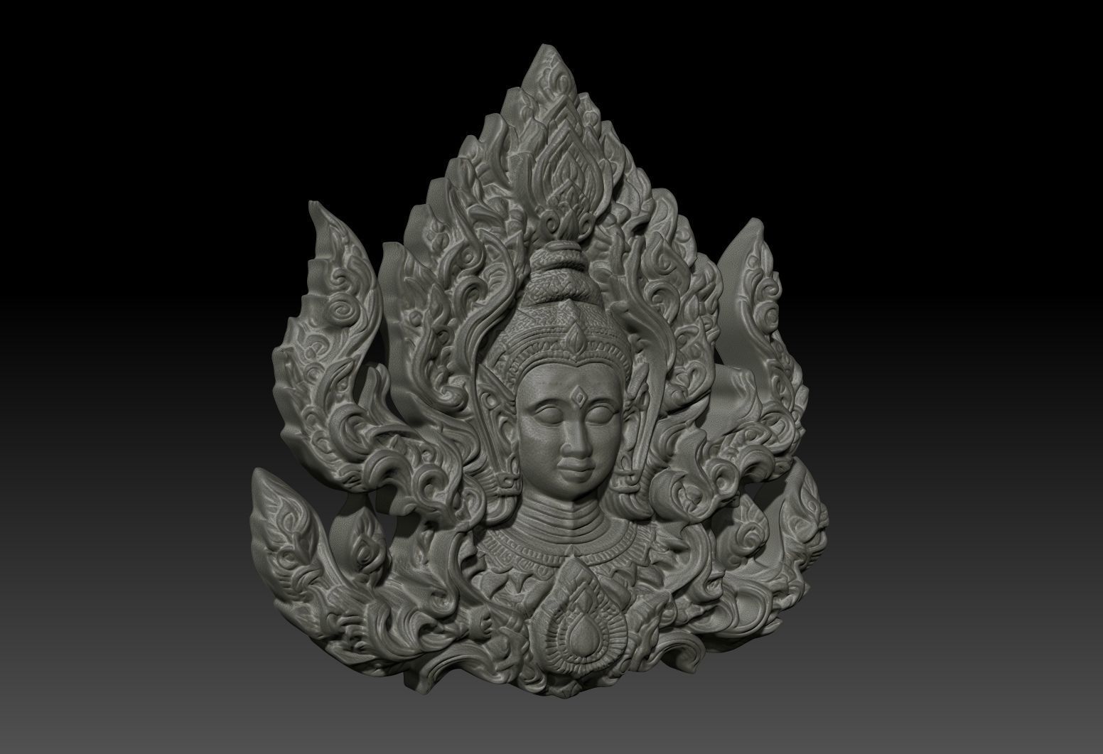 Thai Ornament Decor Bas Relied 10 - 231006 3D print model_1
