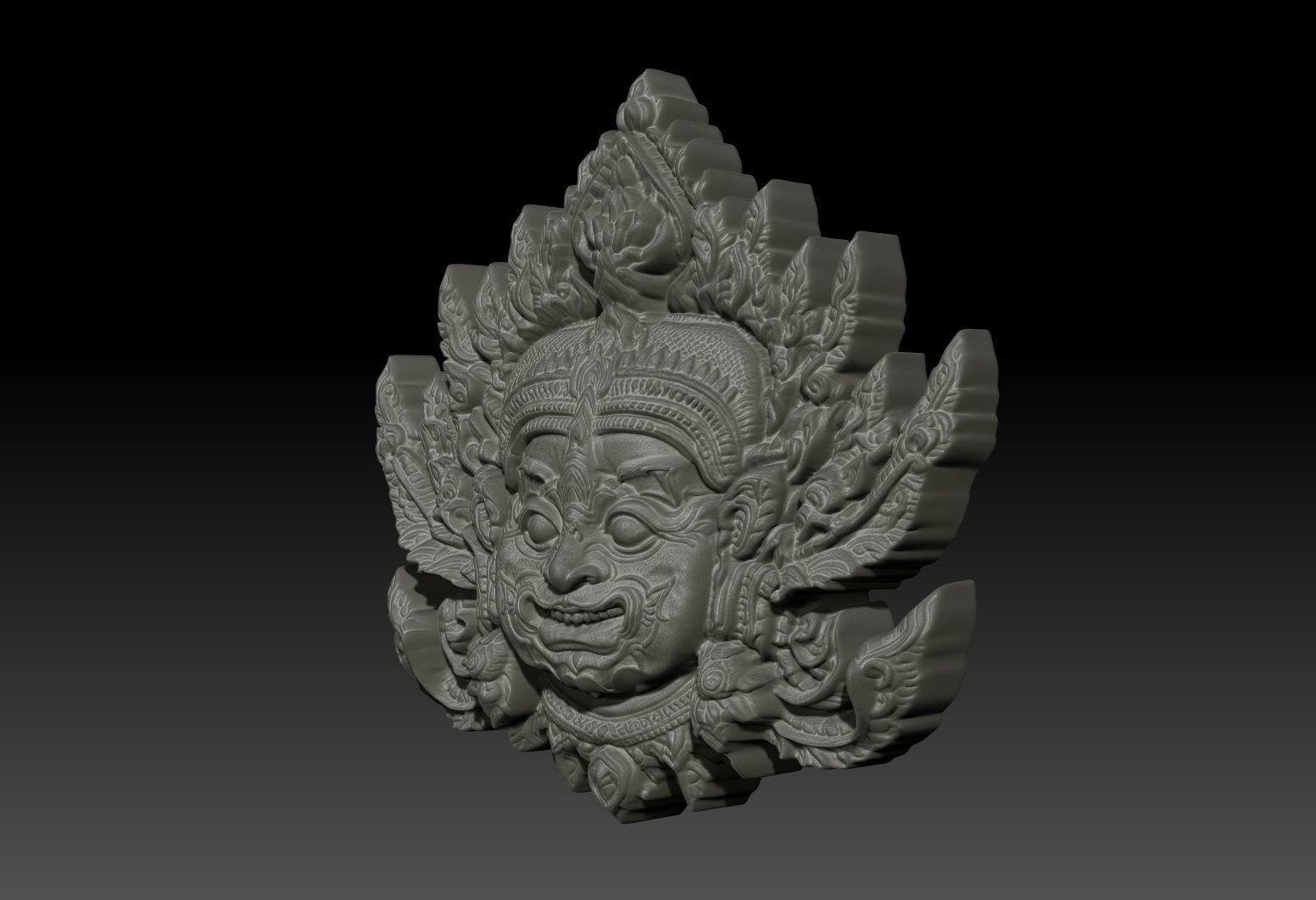 Thai Ornament Decor Bas Relied 07 - 231006 3D print model_2