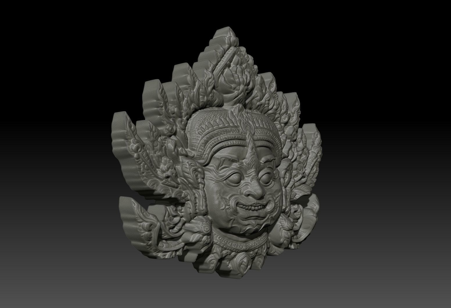 Thai Ornament Decor Bas Relied 07 - 231006 3D print model_1