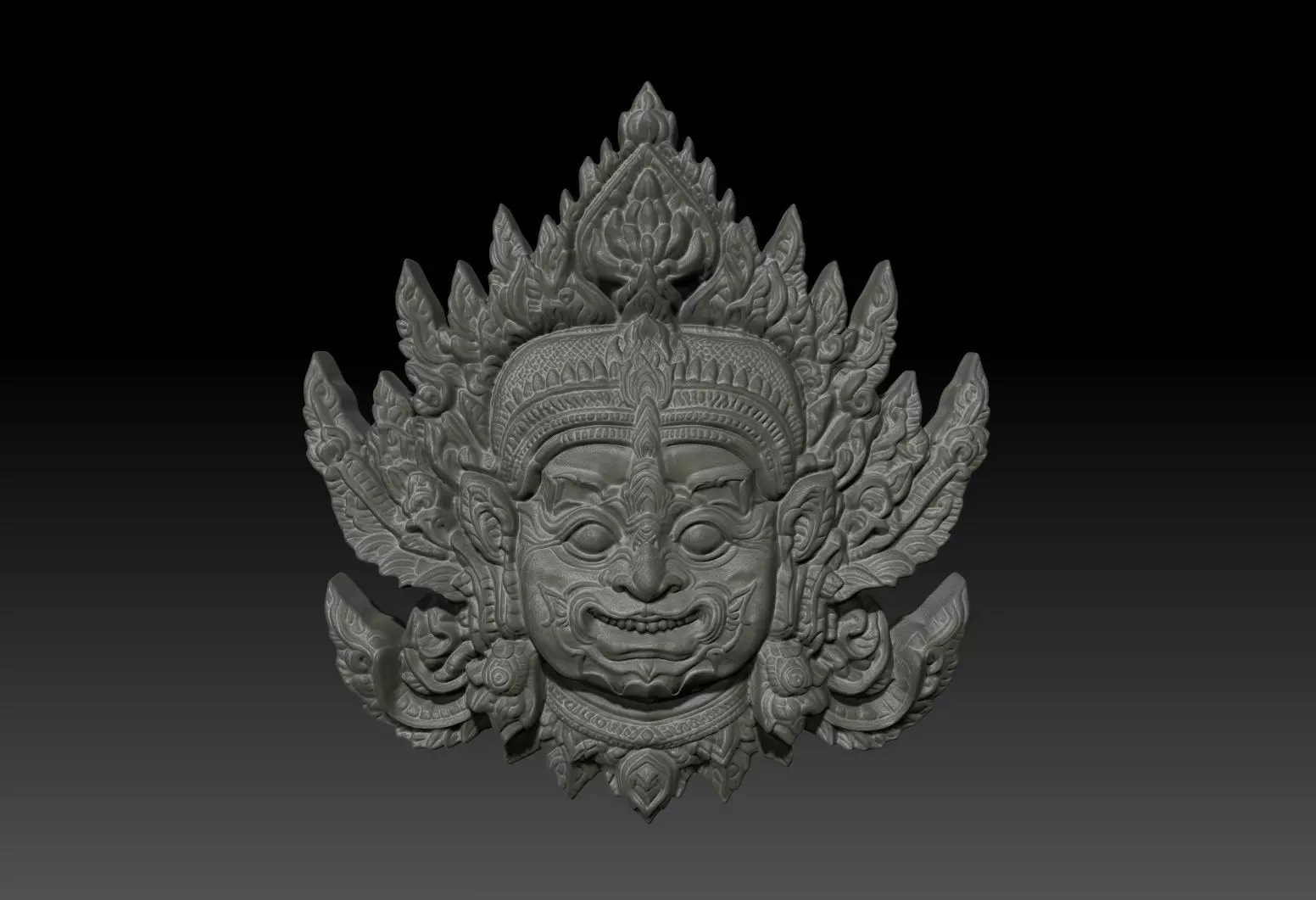 Thai Ornament Decor Bas Relied 07 - 231006 3D print model_0