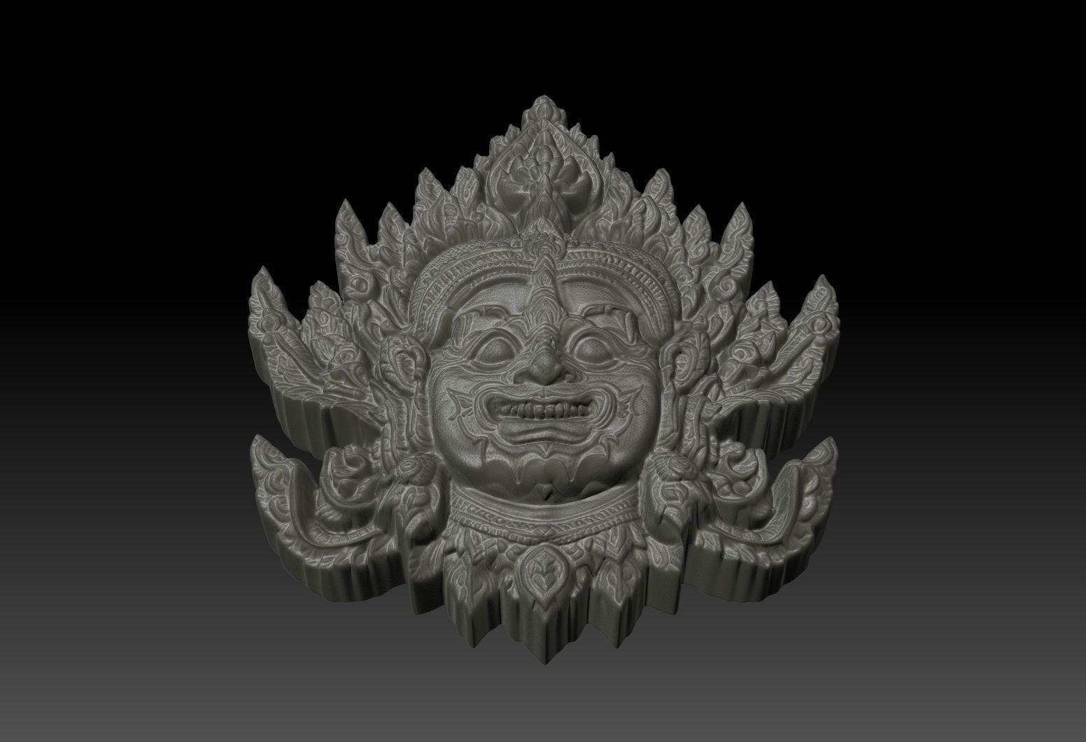Thai Ornament Decor Bas Relied 07 - 231006 3D print model_3
