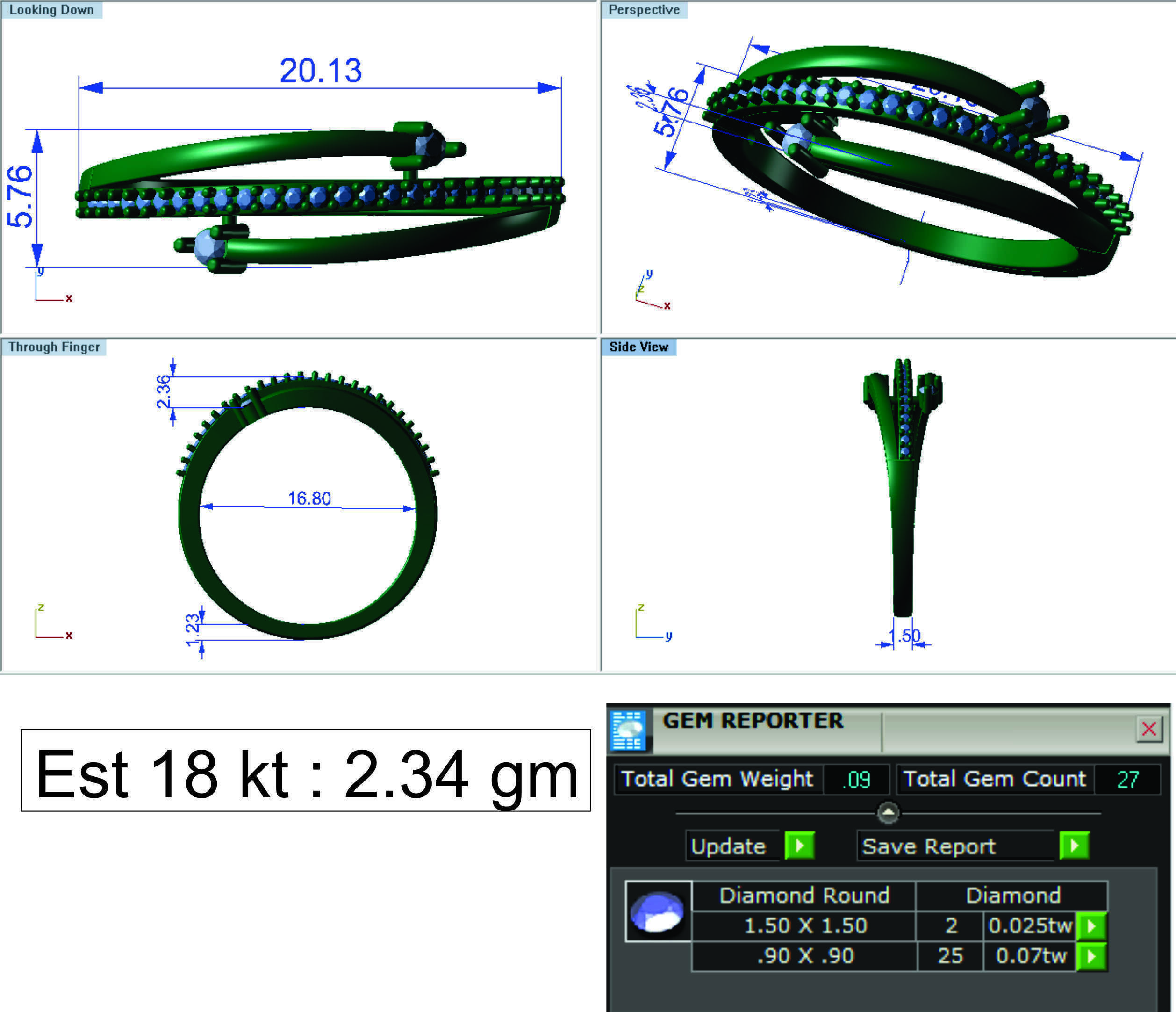 Ring Super Light Wet lot40 3D print model_32