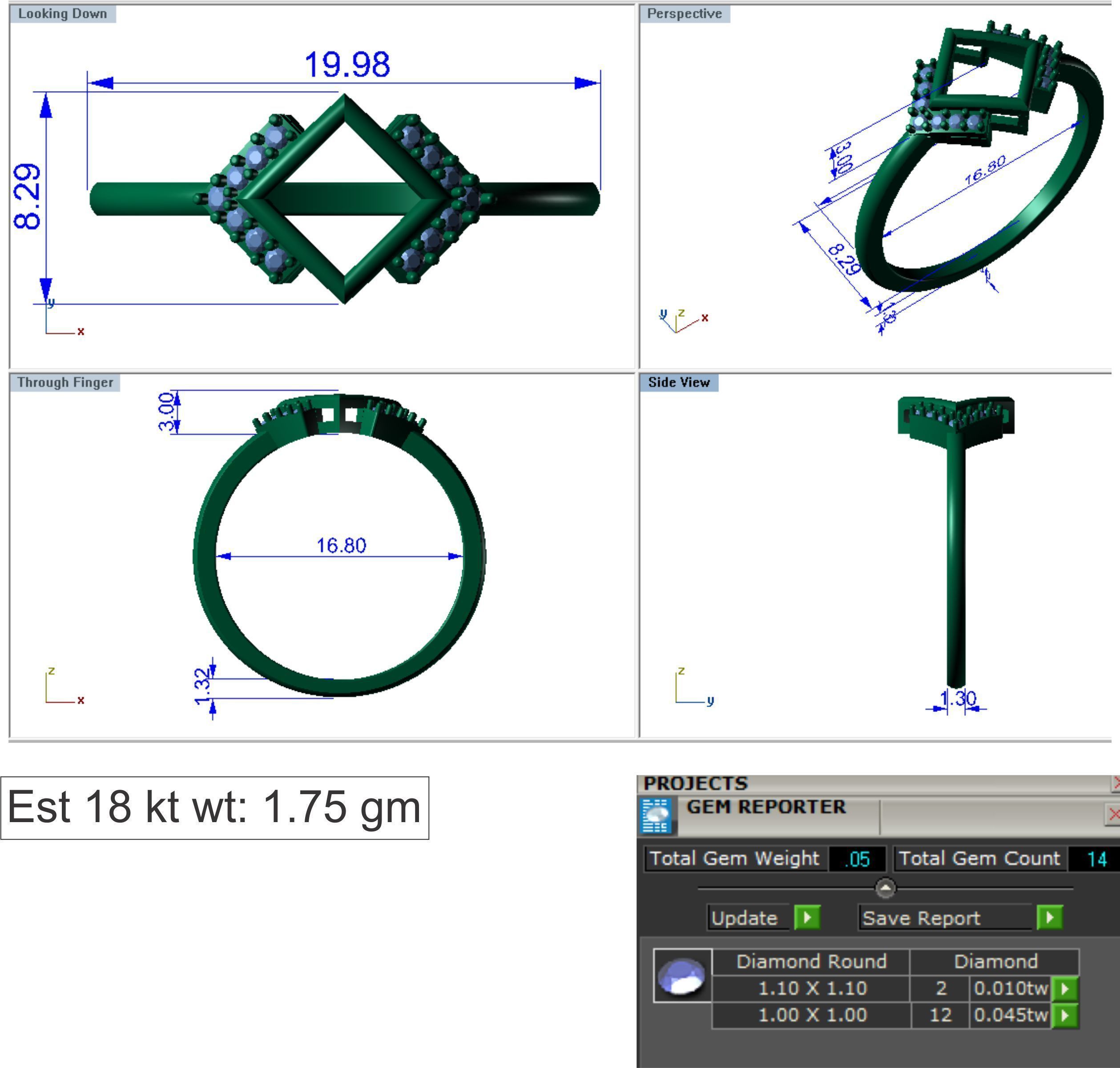 Ring Super Light Wet lot40 3D print model_9