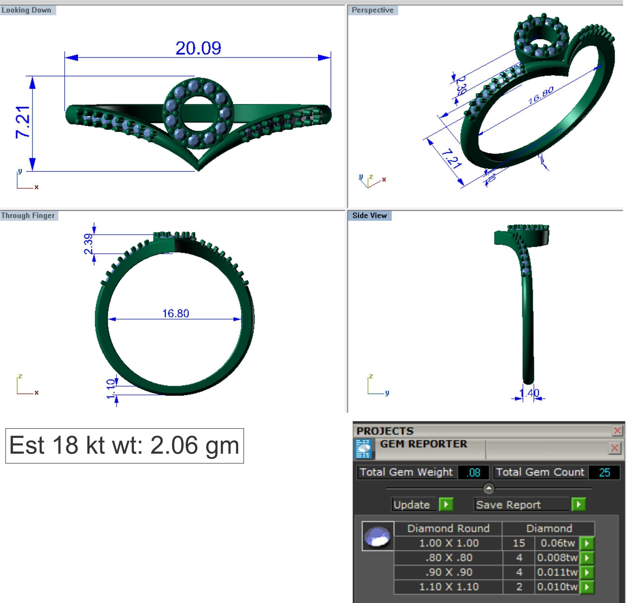Ring Super Light Wet lot40 3D print model_8