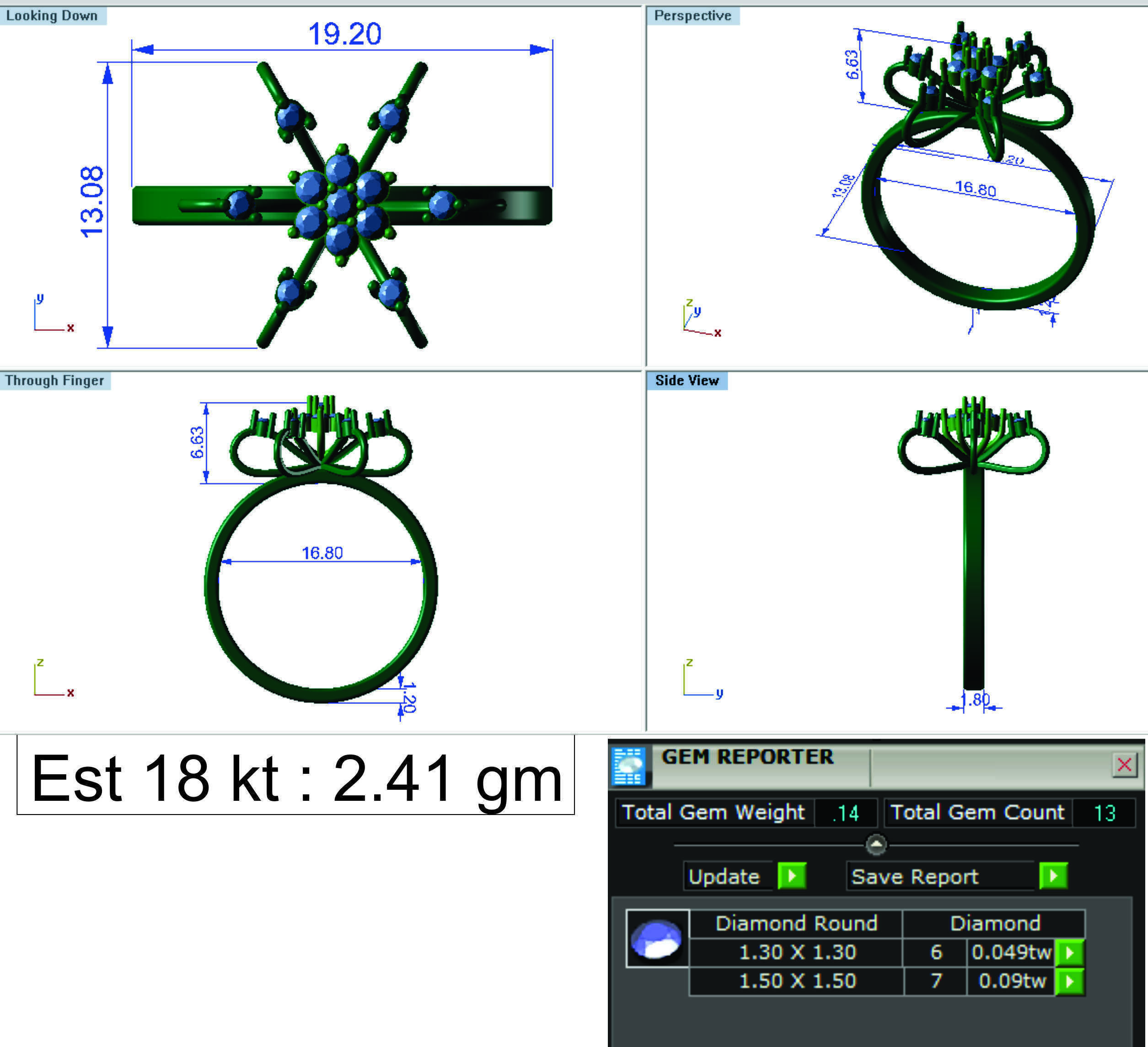 Ring Super Light Wet lot40 3D print model_36