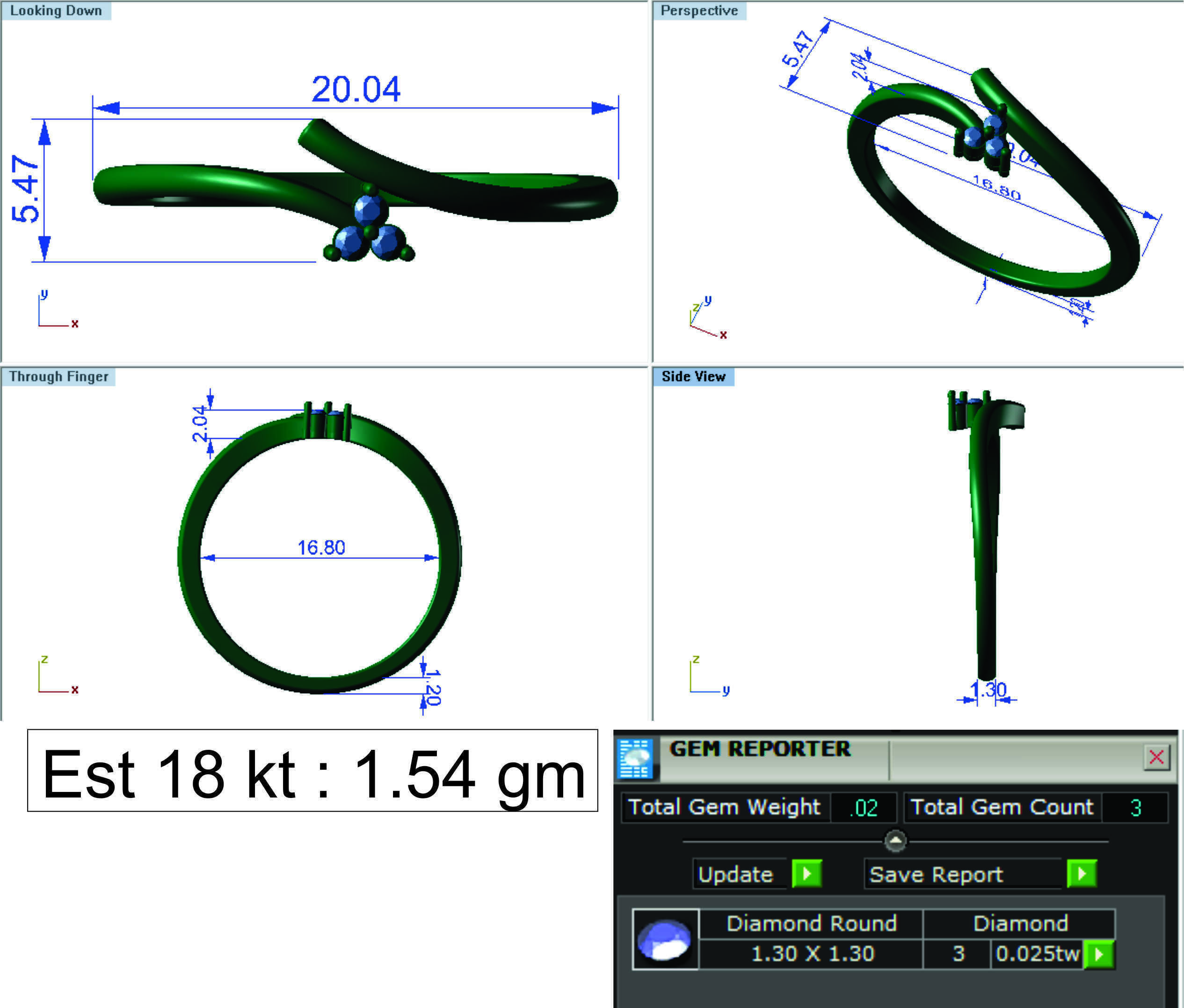 Ring Super Light Wet lot40 3D print model_33