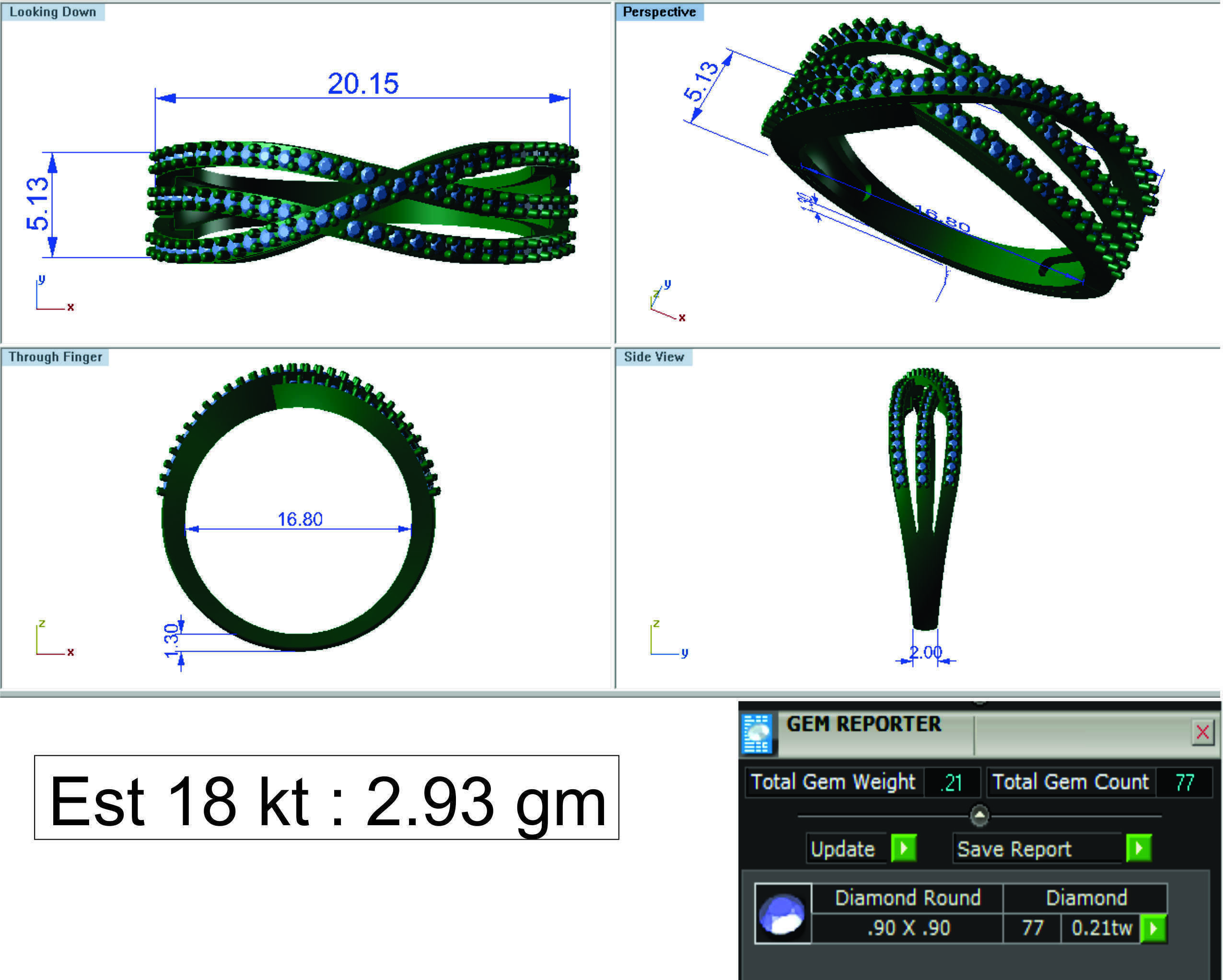 Ring Super Light Wet lot40 3D print model_21