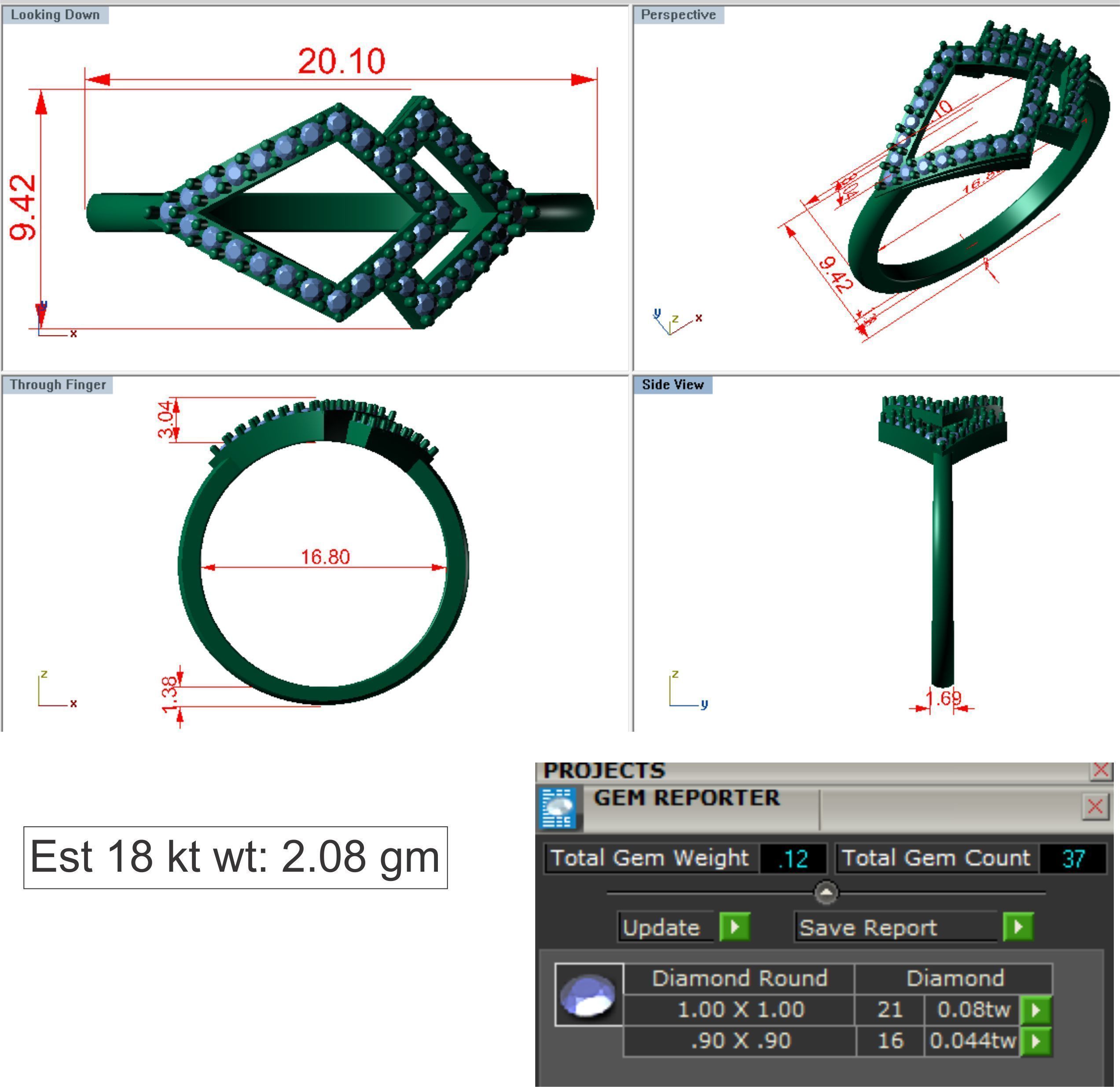 Ring Super Light Wet lot40 3D print model_19