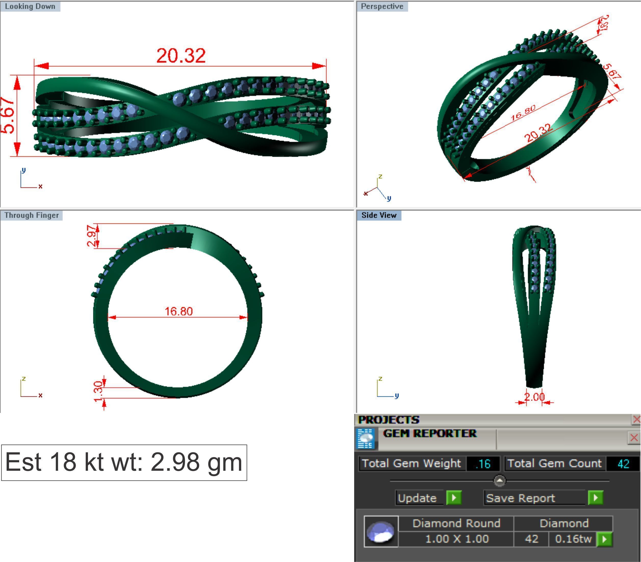 Ring Super Light Wet lot40 3D print model_3