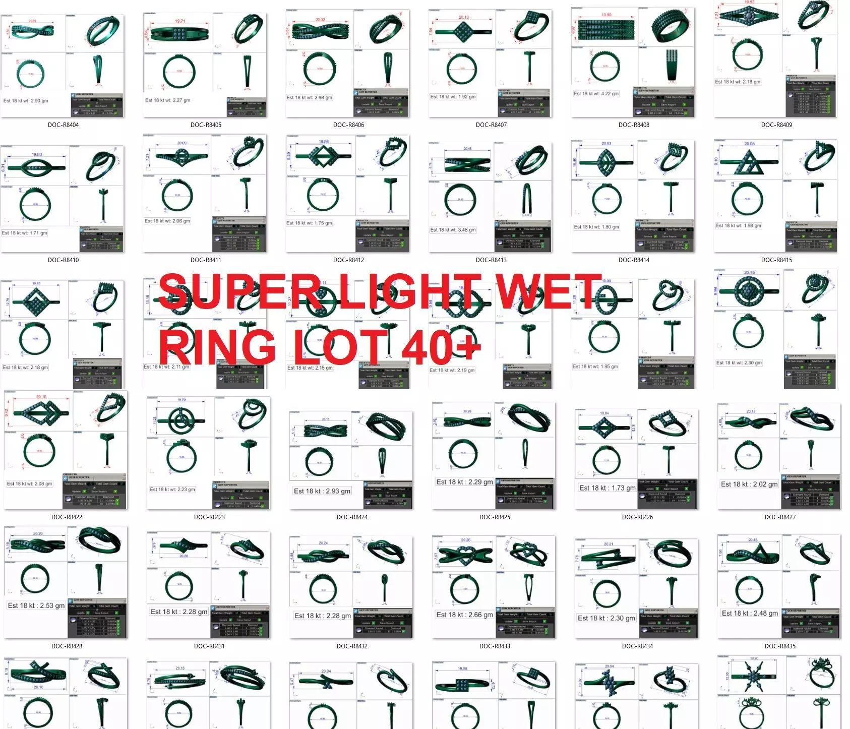 Ring Super Light Wet lot40 3D print model_0