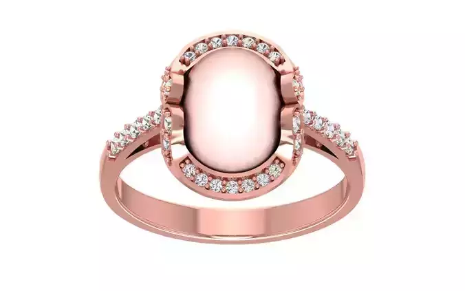 Women Pearl Ring 3dm STL OBJ FBX Render Details