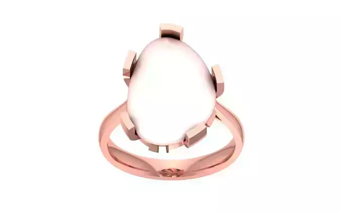 Women Pearl Ring 3dm STL OBJ FBX Render Details