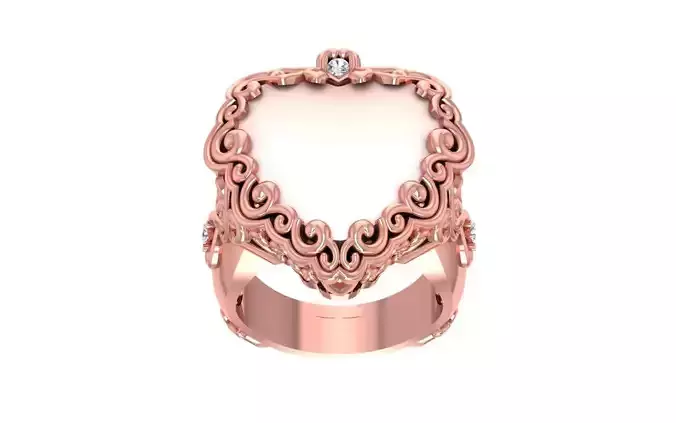Women Pearl Ring 3dm STL OBJ FBX Render Details