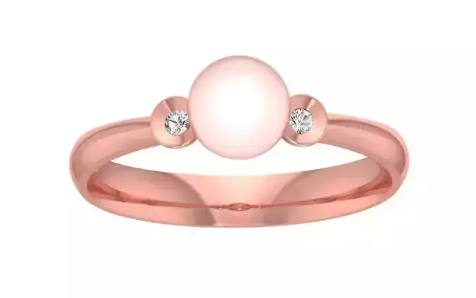 Women Pearl Ring 3dm STL OBJ FBX Render Details