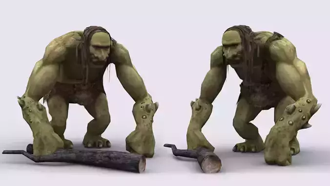TROLL GAME READY ANIMATED MODEL Low-poly 3D model