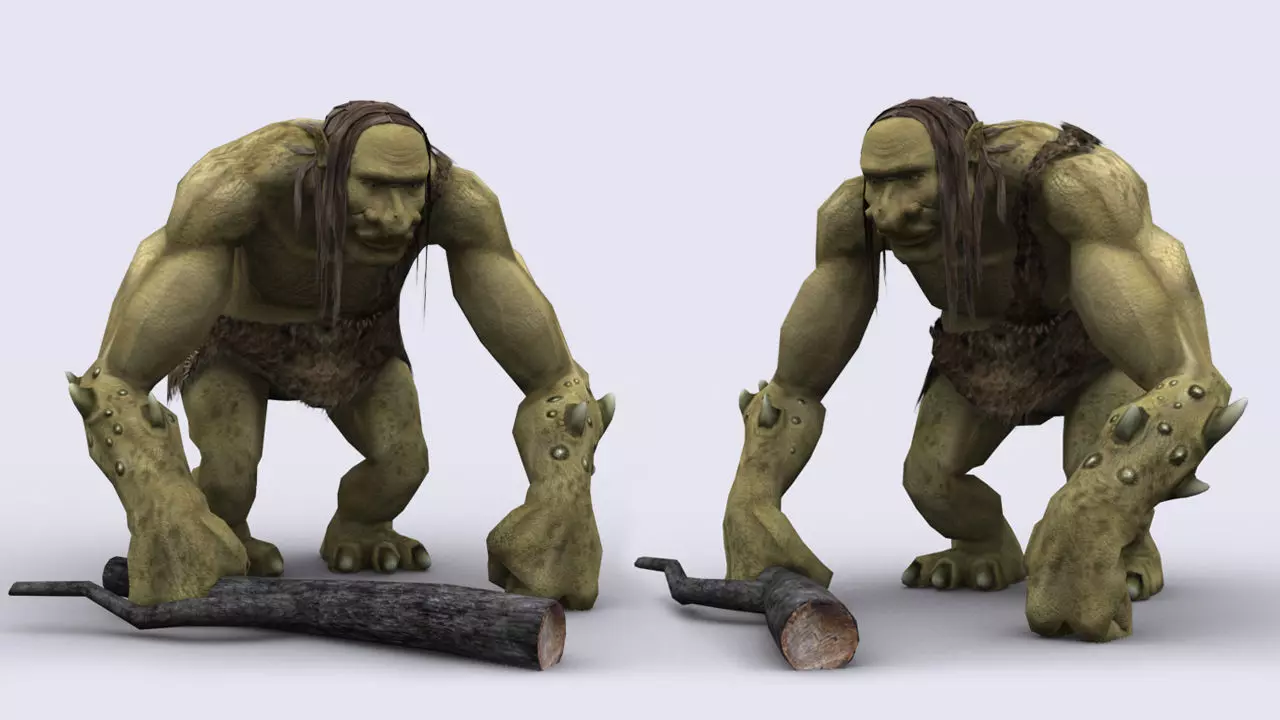 TROLL GAME READY ANIMATED MODEL Low-poly 3D model_0