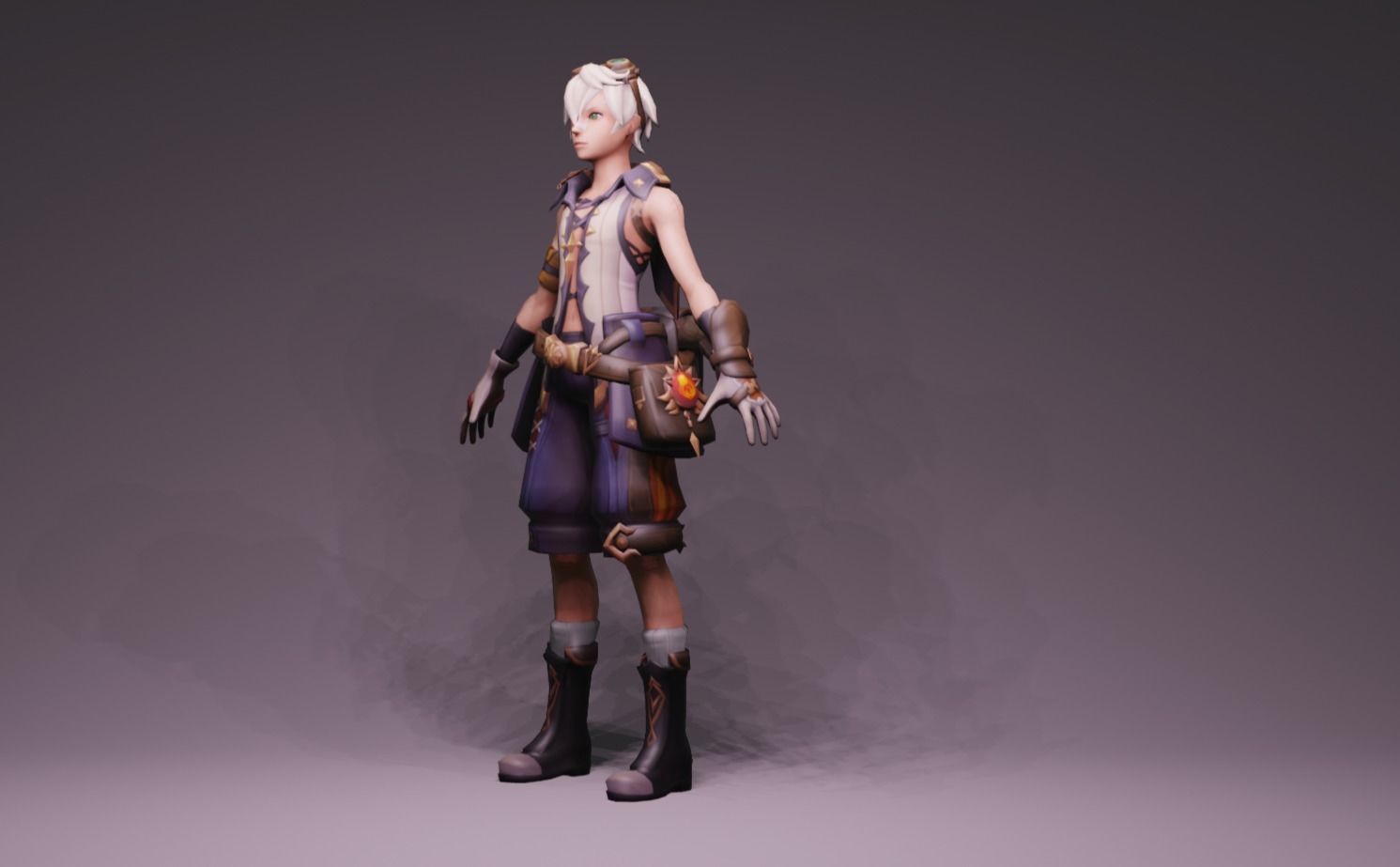 Anime Character - Bennett 3D model_7