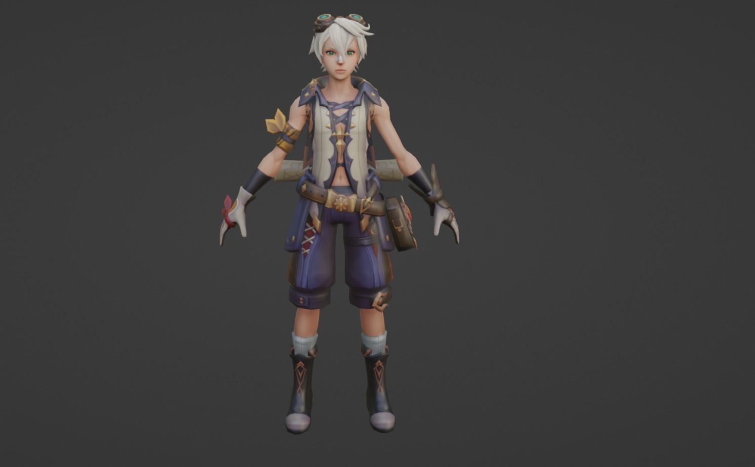 Anime Character - Bennett 3D model_9