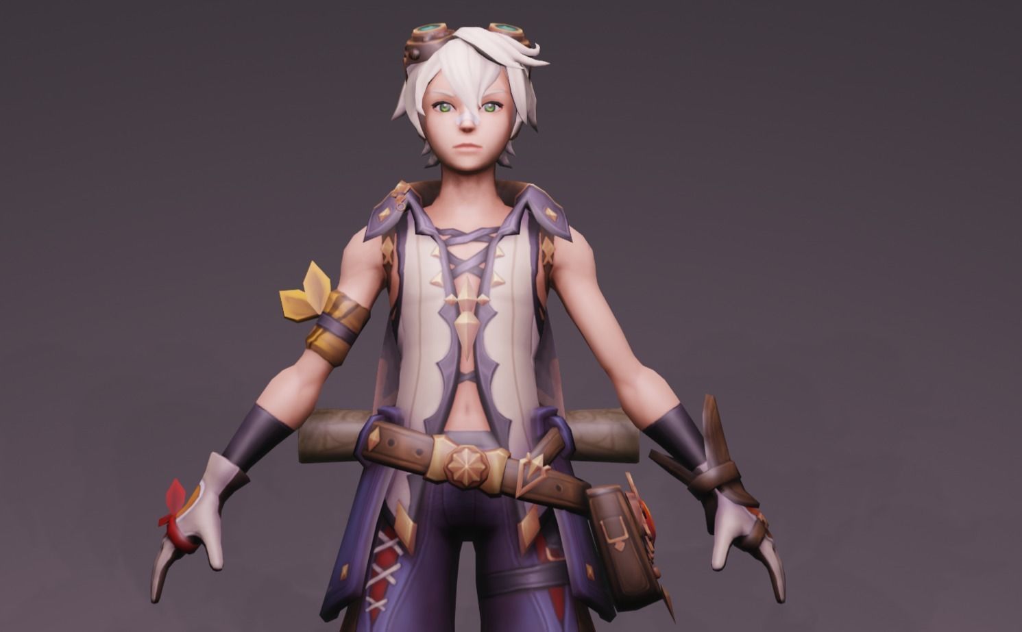 Anime Character - Bennett 3D model_8