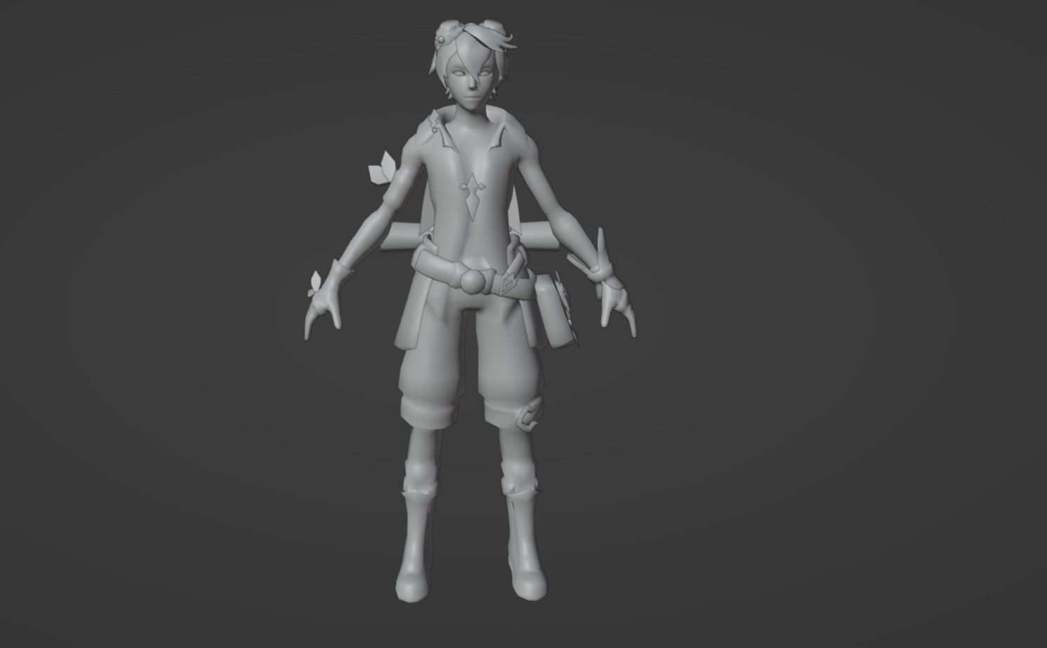 Anime Character - Bennett 3D model_10