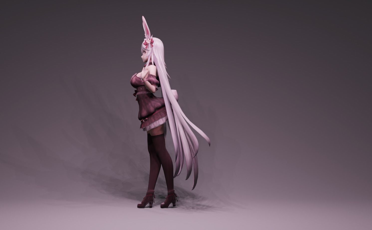 Anime Character - FF Artemis 3D model_6