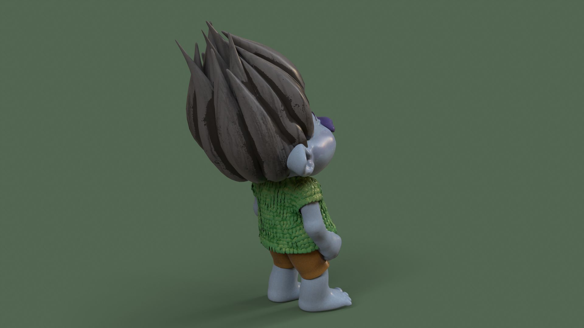 Branch fan art from Trolls Low-poly 3D model_13