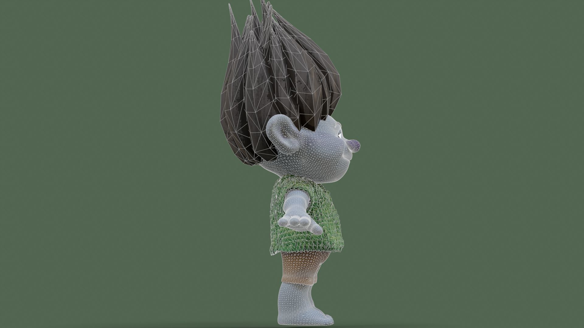 Branch fan art from Trolls Low-poly 3D model_6