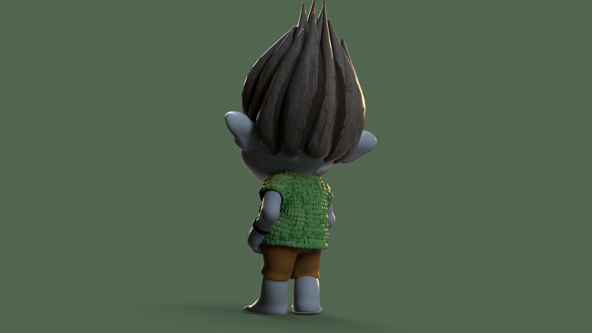 Branch fan art from Trolls Low-poly 3D model_11