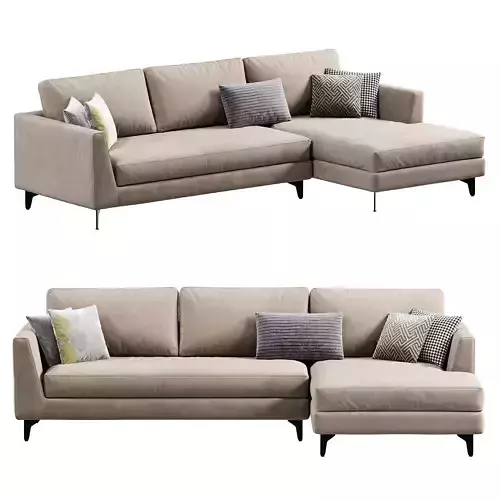 Meridiani Louis Up Sofa 3D model